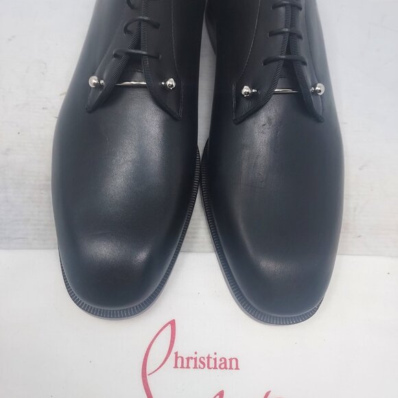 Christian Louboutin Black Chambeliss Leather Oxford Shoe - Picture 6 of 12